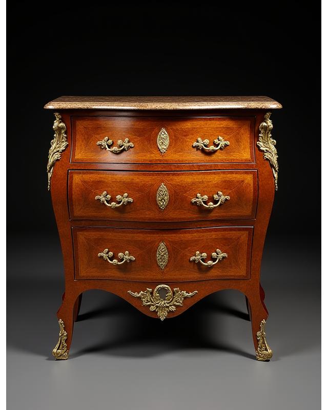 Restauration d'une commode Louis XV avec incrustations de marqueterie